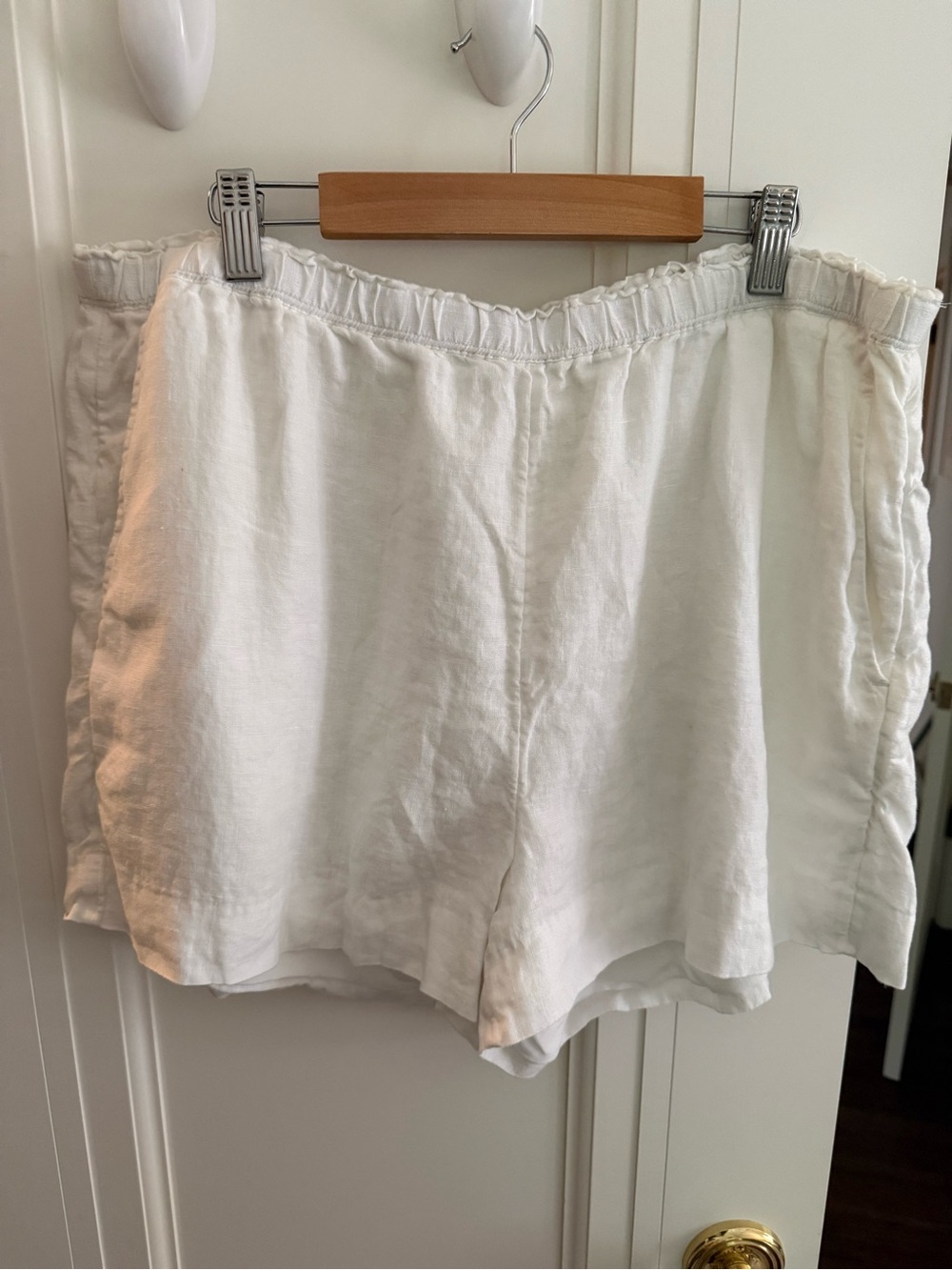 J. Crew White Linen Shorts